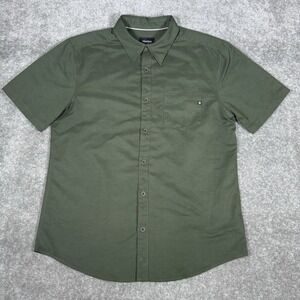 Marmot‎ Shirt Men's Large Green Short Sleeve Button Up Outdoor